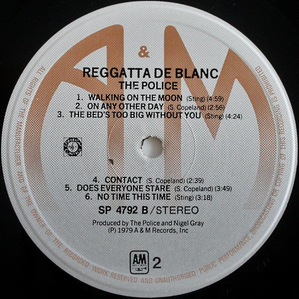The Police : Reggatta De Blanc (LP, Album)
