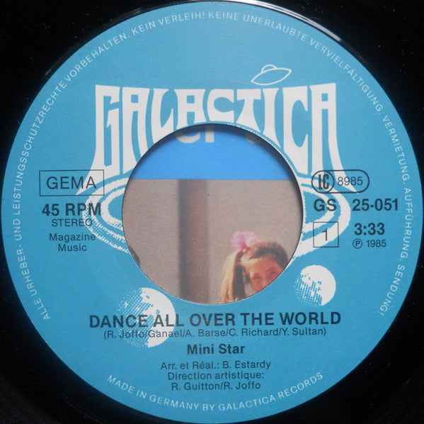 Mini-Star : Dance All Over The World (7", Single)