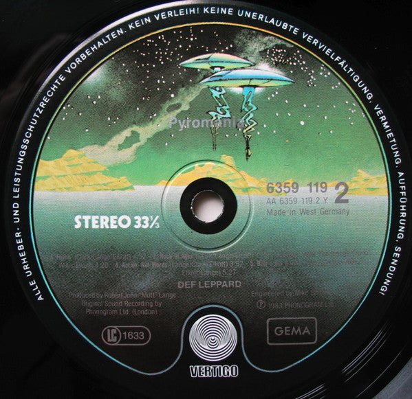 Def Leppard : Pyromania (LP, Album, Gre)