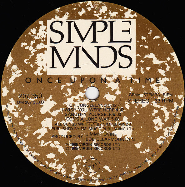 Simple Minds : Once Upon A Time (LP, Album)