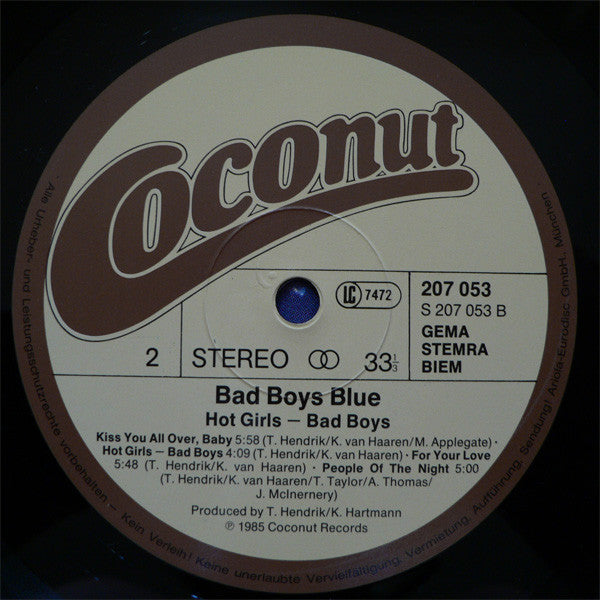Bad Boys Blue : Hot Girls, Bad Boys (LP, Album)