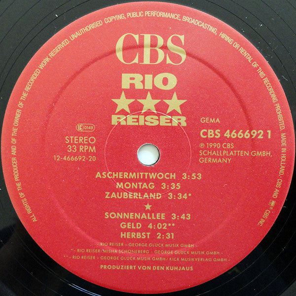 Rio Reiser : Rio*** (LP, Album)