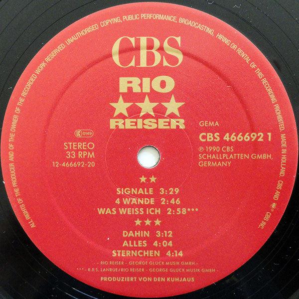 Rio Reiser : Rio*** (LP, Album)