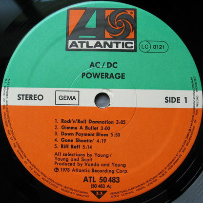 AC/DC : Powerage (LP, Album, RE)