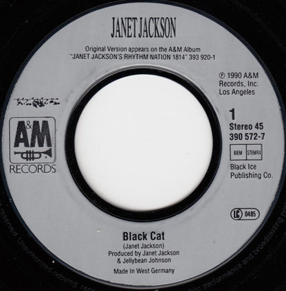 Janet Jackson : Black Cat (7", Single, Sil)