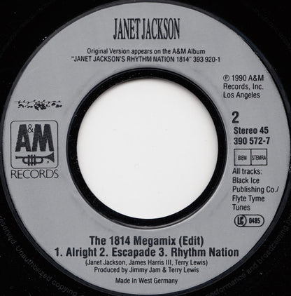 Janet Jackson : Black Cat (7", Single, Sil)