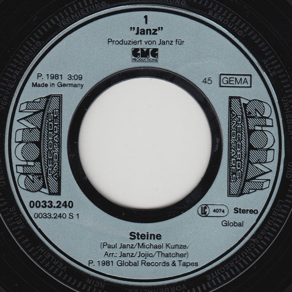 Janz (3) : Steine (7", Single)