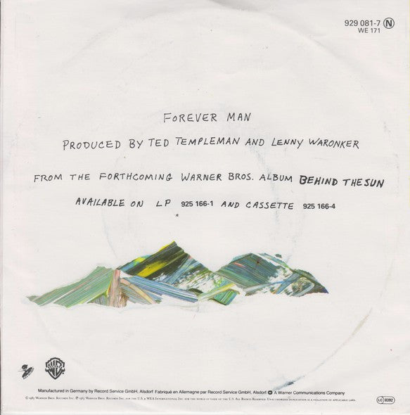 Eric Clapton : Forever Man (7", Single)