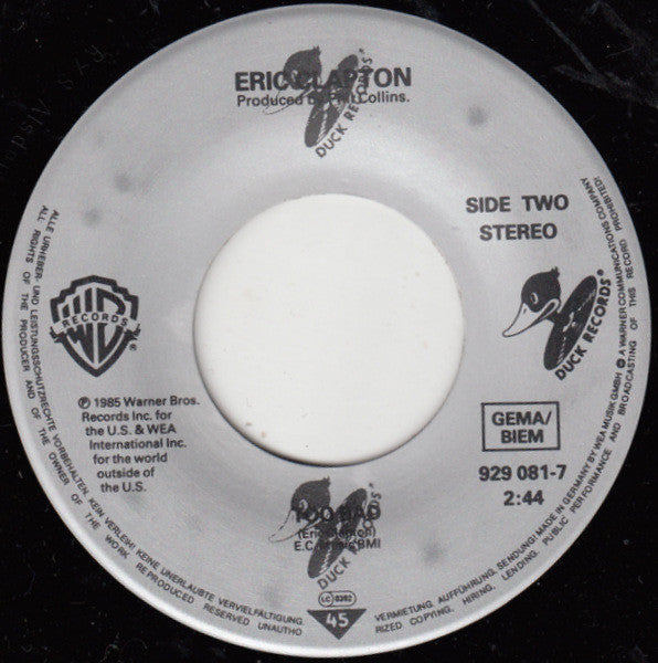 Eric Clapton : Forever Man (7", Single)