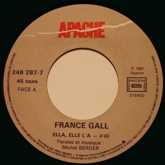 France Gall : Ella Elle L'A (7", Single)