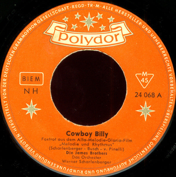 Die James Brothers : Cowboy Billy (7", Single, Mono)