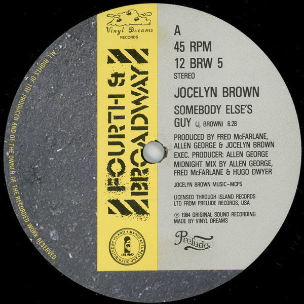 Jocelyn Brown : Somebody Else's Guy (12")