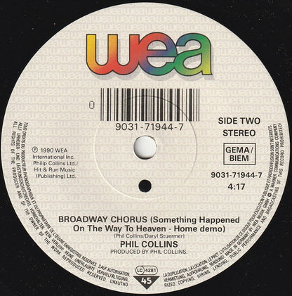 Phil Collins : That's Just The Way It Is (7", Single, Sol)