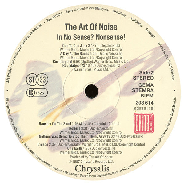 The Art Of Noise : In No Sense? Nonsense! (LP, Album)