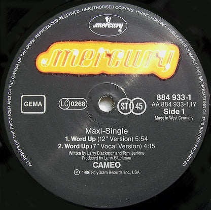 Cameo : Word Up! (12", Maxi)