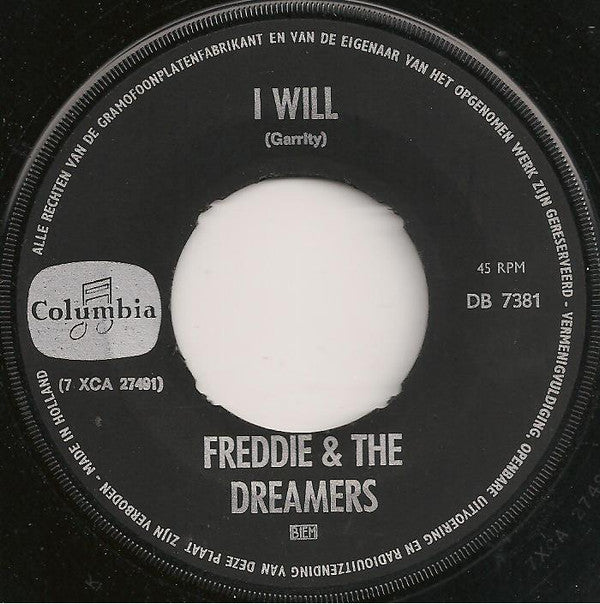Freddie & The Dreamers : I Understand (7", Single)