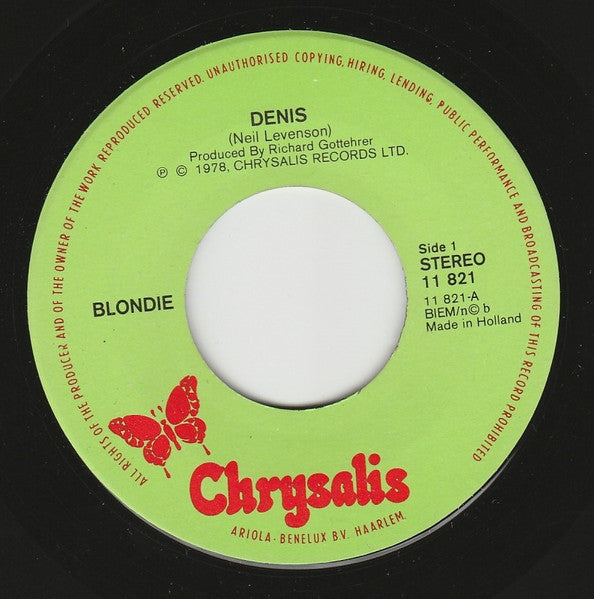 Blondie : Denis (7", Single, CBS)