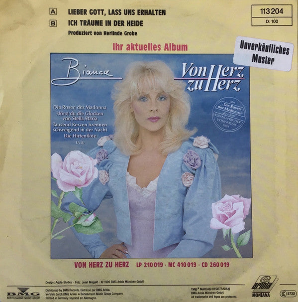 Bianca (10) : Lieber Gott, Lass Uns Erhalten (7", Single)