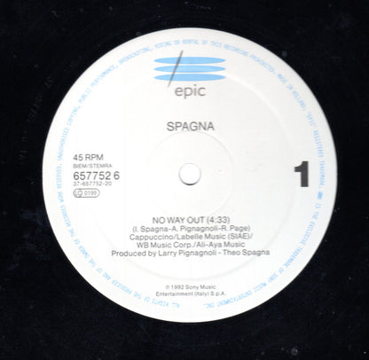 Spagna* : No Way Out / No More Words (12", Maxi)