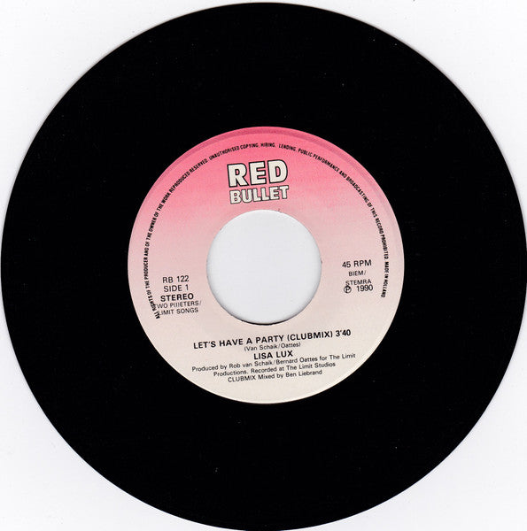 Lisa Lux : Let's Have A Party (7", Single)