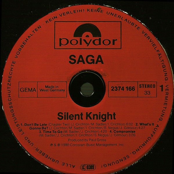 Saga (3) : Silent Knight (LP, Album, RP, Inj)