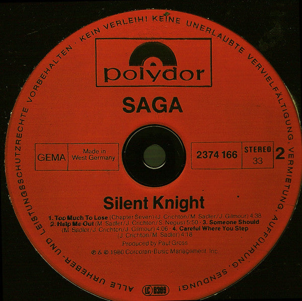 Saga (3) : Silent Knight (LP, Album, RP, Inj)