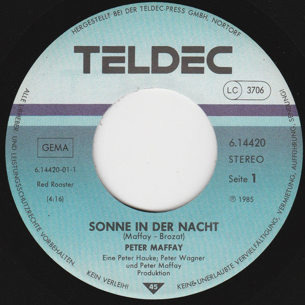 Peter Maffay : Sonne In Der Nacht (7", Single)