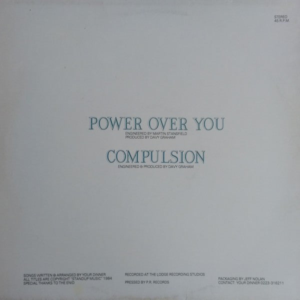 Your Dinner : Power Over You (12", Single)