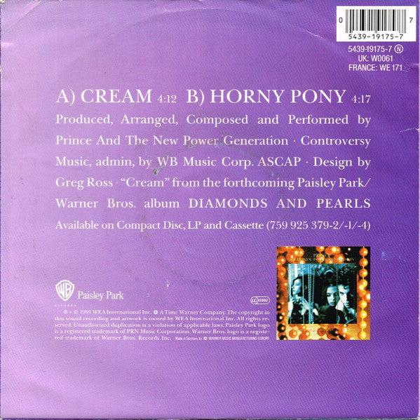 Prince And The New Power Generation : Cream (7", Single, Big)