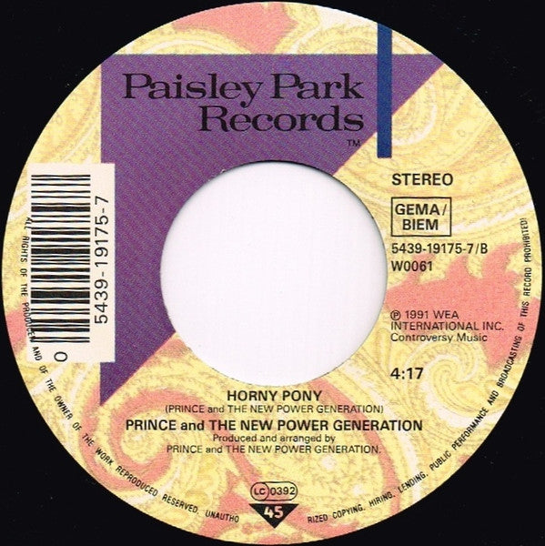 Prince And The New Power Generation : Cream (7", Single, Big)