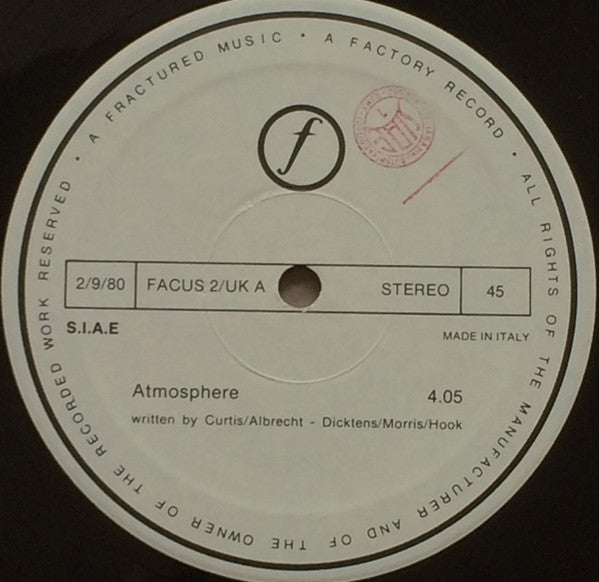 Joy Division : Atmosphere (12", Single, RE)