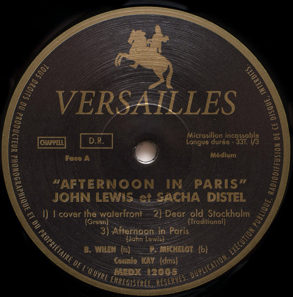 John Lewis (2) & Sacha Distel : Afternoon In Paris (LP, Album, Mono, Ltd, RE, RM, 180)