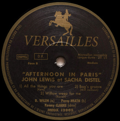 John Lewis (2) & Sacha Distel : Afternoon In Paris (LP, Album, Mono, Ltd, RE, RM, 180)