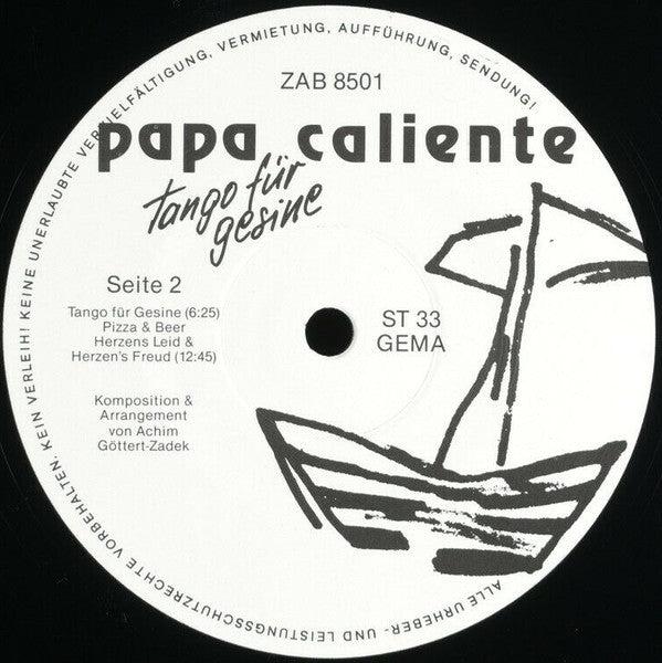 Papa Caliente : Tango Für Gesine (LP, Album)