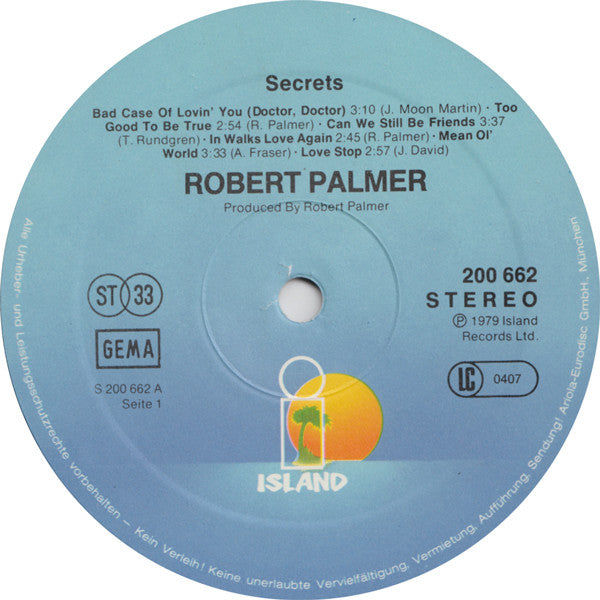 Robert Palmer : Secrets (LP, Album)
