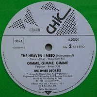 The Three Degrees : The Heaven I Need (12", Maxi, Gre)