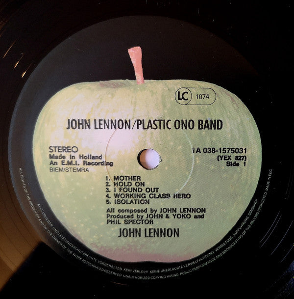 John Lennon / The Plastic Ono Band : John Lennon / Plastic Ono Band (LP, Album, RE)