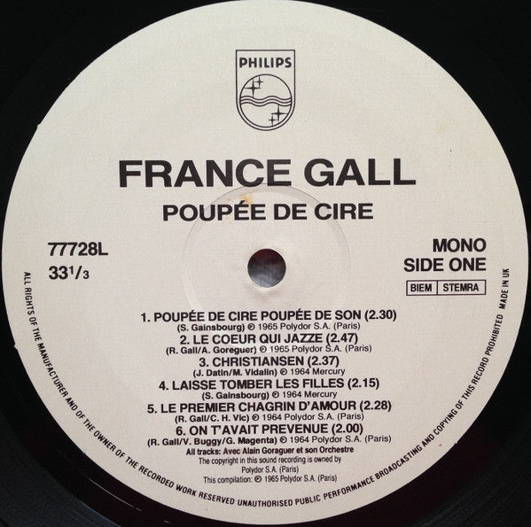 France Gall : Poupée De Cire Poupée De Son (LP, Album, Mono)