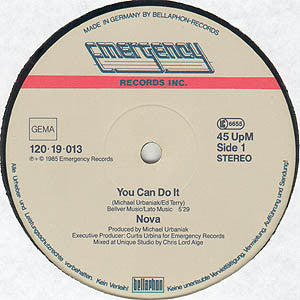 NOVA (19) : You Can Do It (12", Maxi)