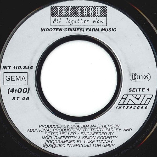 The Farm : All Together Now (7", Single)
