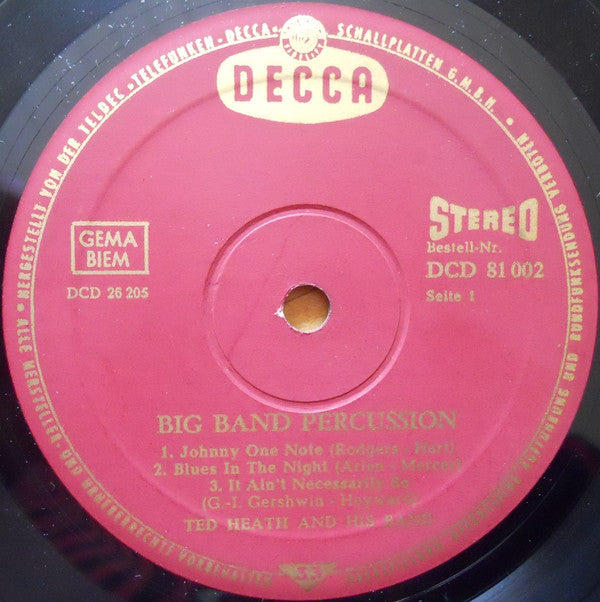Ted Heath And His Orchestra : Big Band Percussion (7", EP)