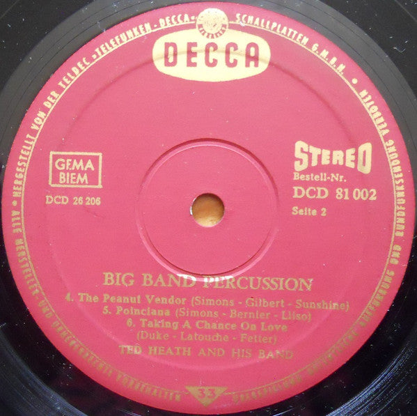 Ted Heath And His Orchestra : Big Band Percussion (7", EP)
