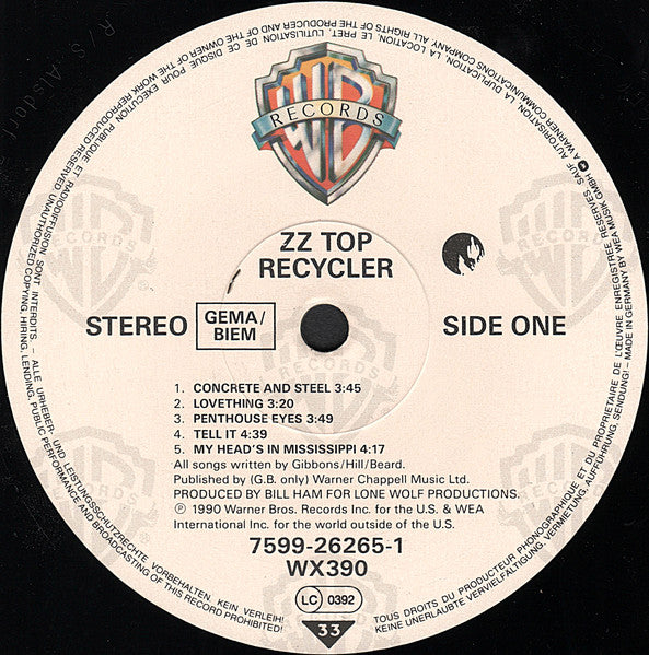 ZZ Top : Recycler (LP, Album, MAS)