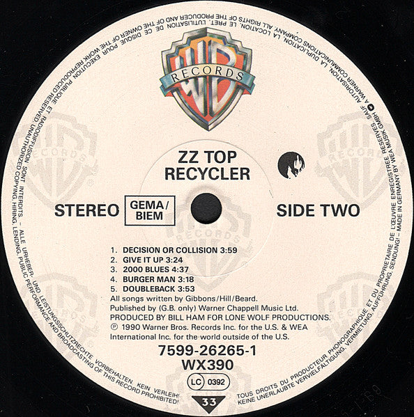 ZZ Top : Recycler (LP, Album, MAS)