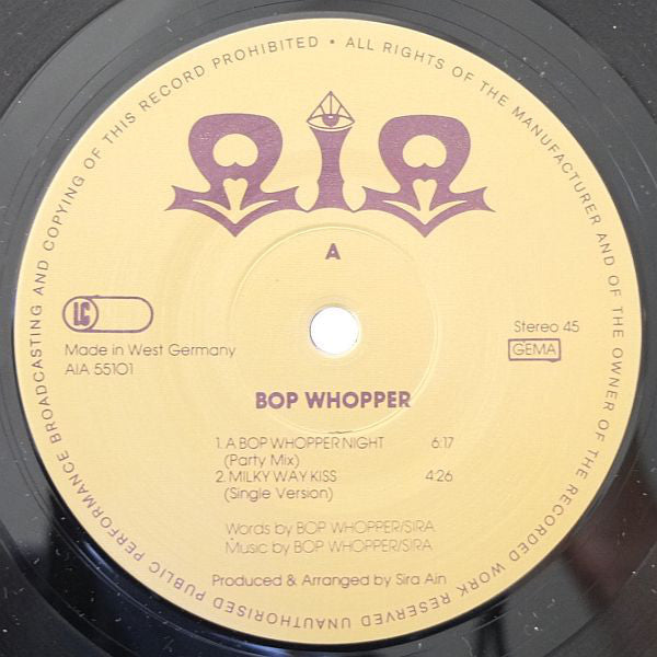 Bop Whopper : Bop Whopper (12", Maxi)