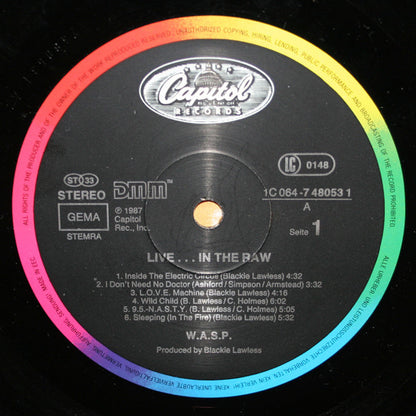 W.A.S.P. : Live... In The Raw (LP, Album)
