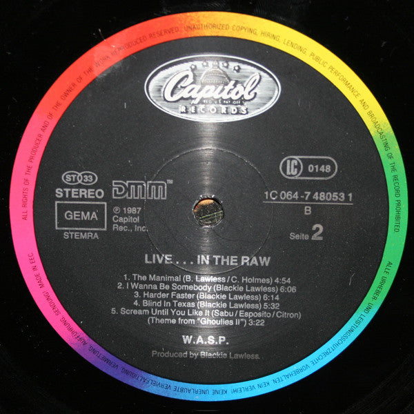 W.A.S.P. : Live... In The Raw (LP, Album)