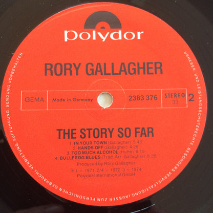 Rory Gallagher : The Story So Far (LP, Comp)