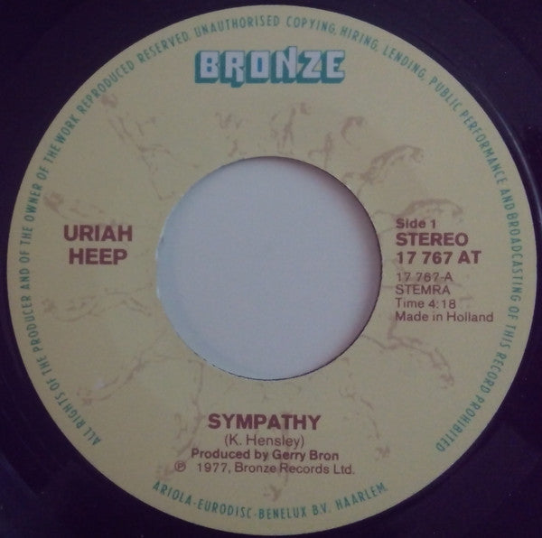 Uriah Heep : Sympathy (7", Single)