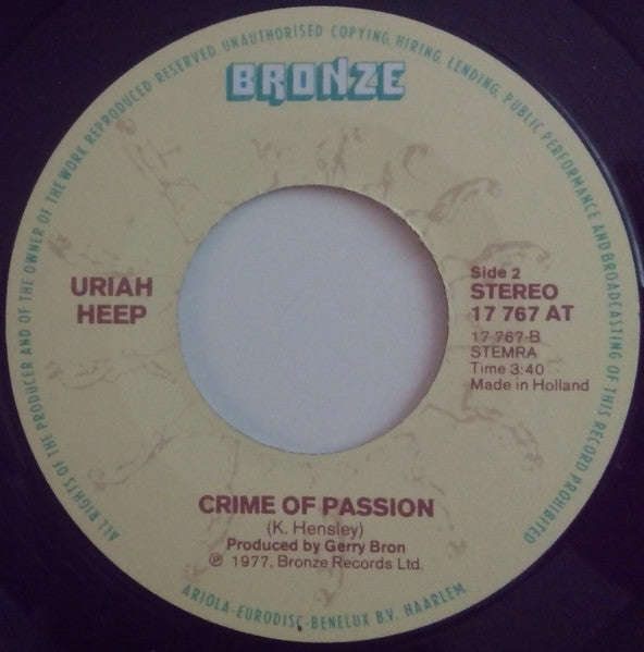 Uriah Heep : Sympathy (7", Single)